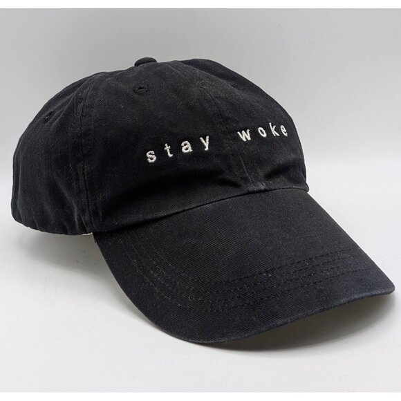Stay Woke Black Adjustable Strap Hat Cap Human Rights Advocate Equality - Picture 1 of 5